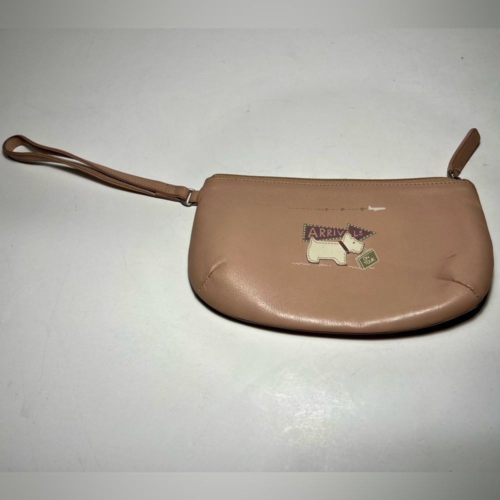 Radley London Arrivals tan leather wristlet